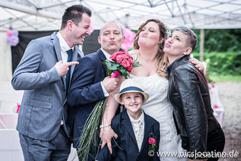 Gästebild nach der Hochzeit
