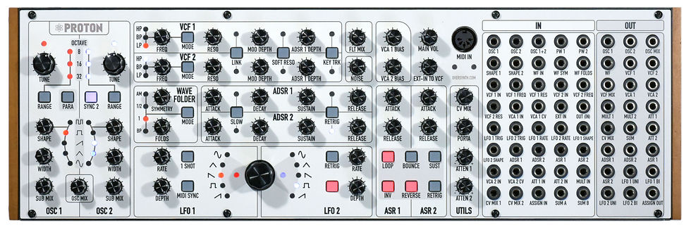 "White Simple" Overlay For Behringer Proton