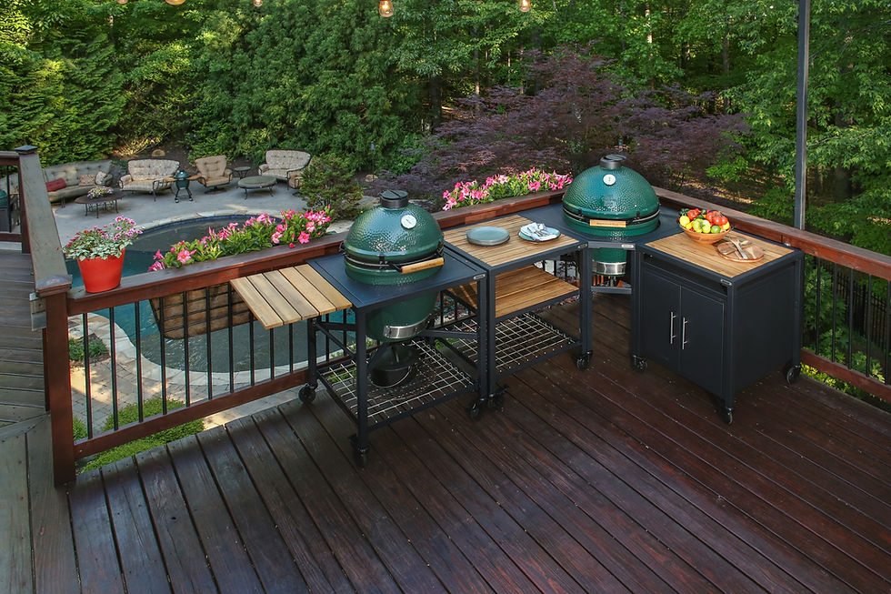 Big Green Egg Modular Table Set up