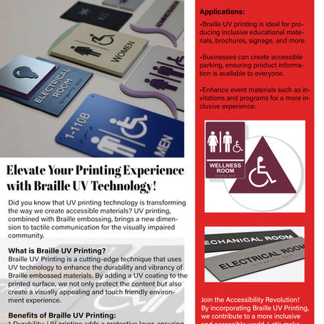  Unveiling a world where everyone has the opportunity to connect. 🤝🔍 #BrailleInclusion #AccessibleAds #EmpowerThroughTouch 🖐️👁️" #Braille #BraillePower #InnovativePrinting #BrailleUVPrinting 