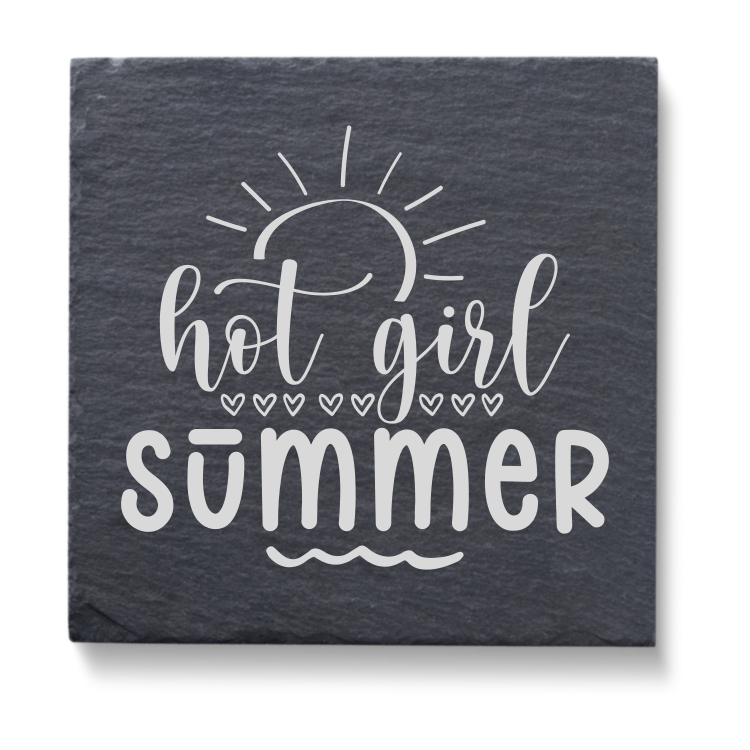 Hot Girl Summer Slate Coaster