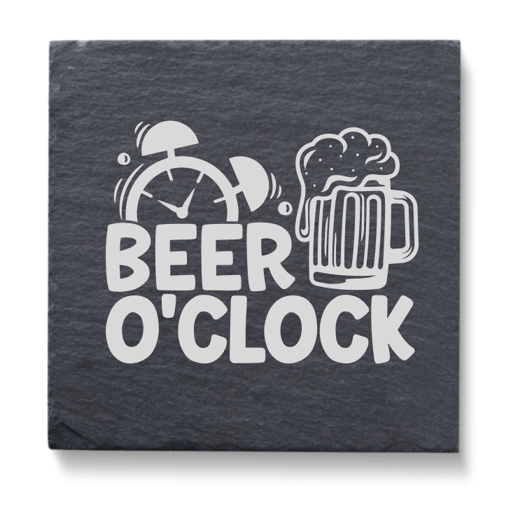 Beer O'Clock | Beer Coaster | Craft Beer | Beer Lover Gifts | Bar Coasters