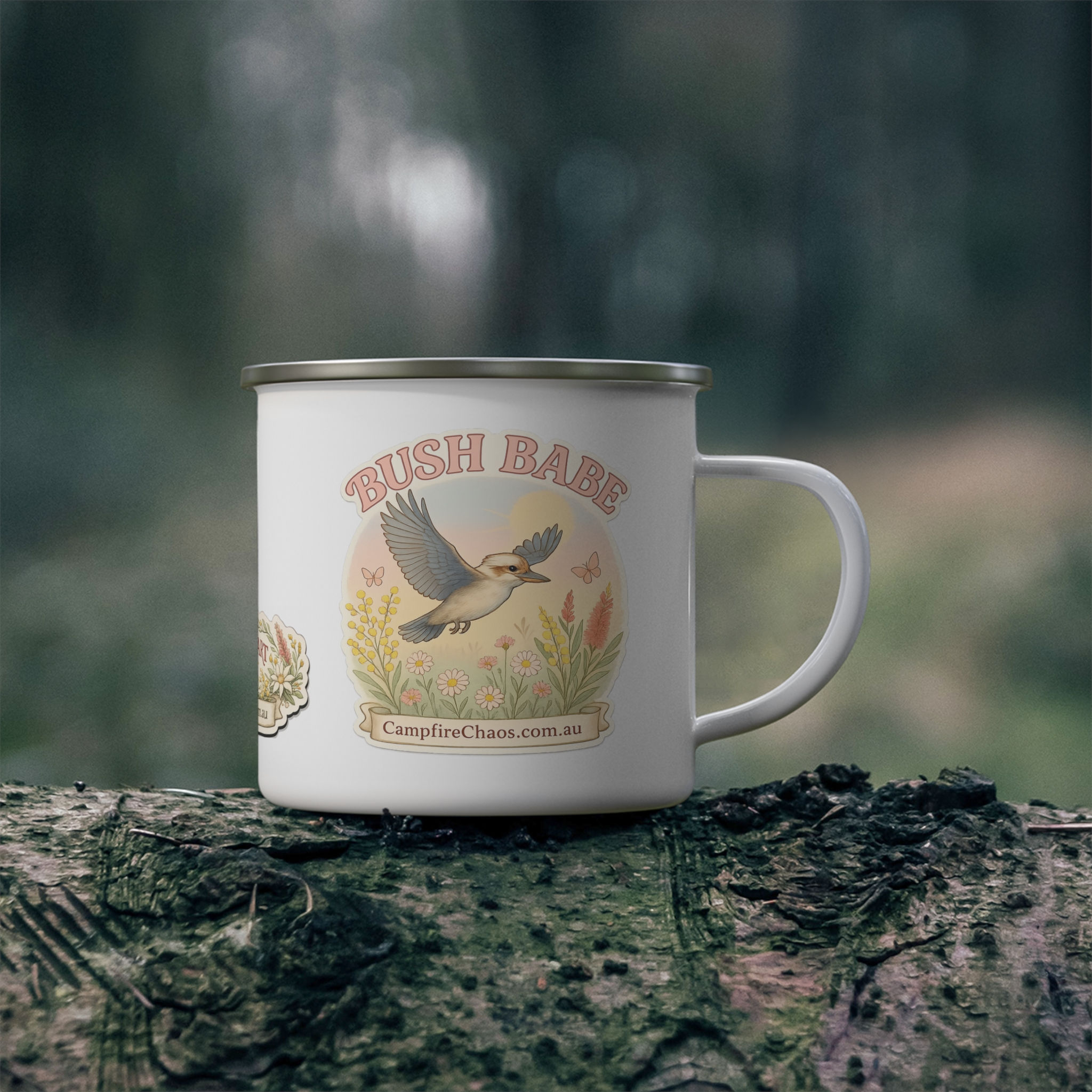 Bush Babe Collection Enamel Mug — Wild at heart. 