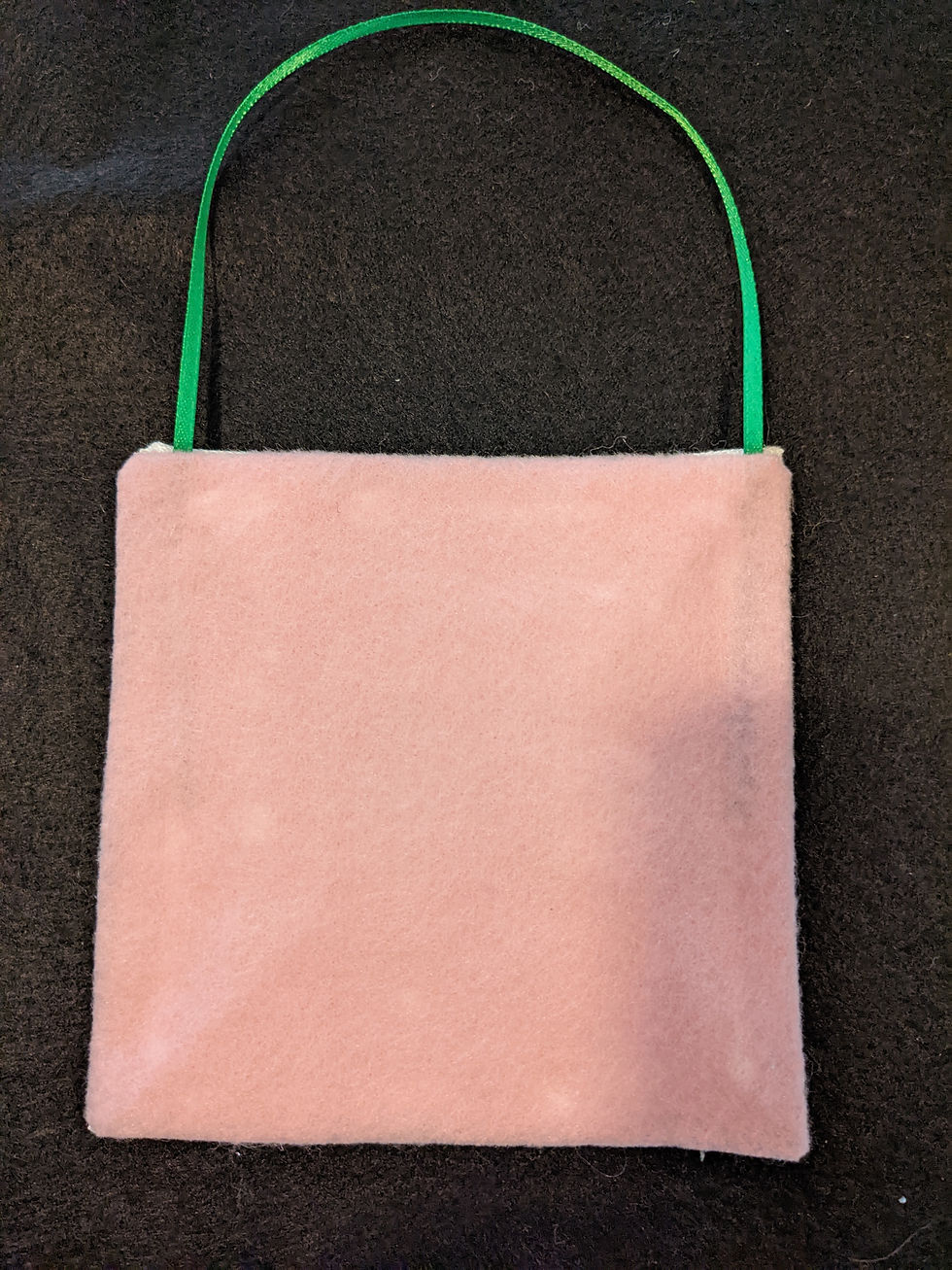 Thumbnail: Flamingo Cross Stitched Ornament