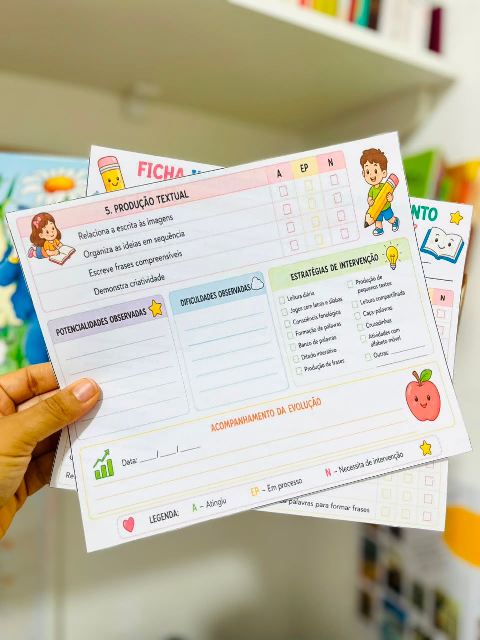 Miniatura: SONDAGEM PORTUGUÊS 1º ANO +Ficha de acompanhamento