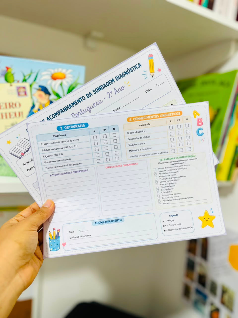 Miniatura: SONDAGEM PORTUGUÊS 2º ANO + Ficha de acompanhamento