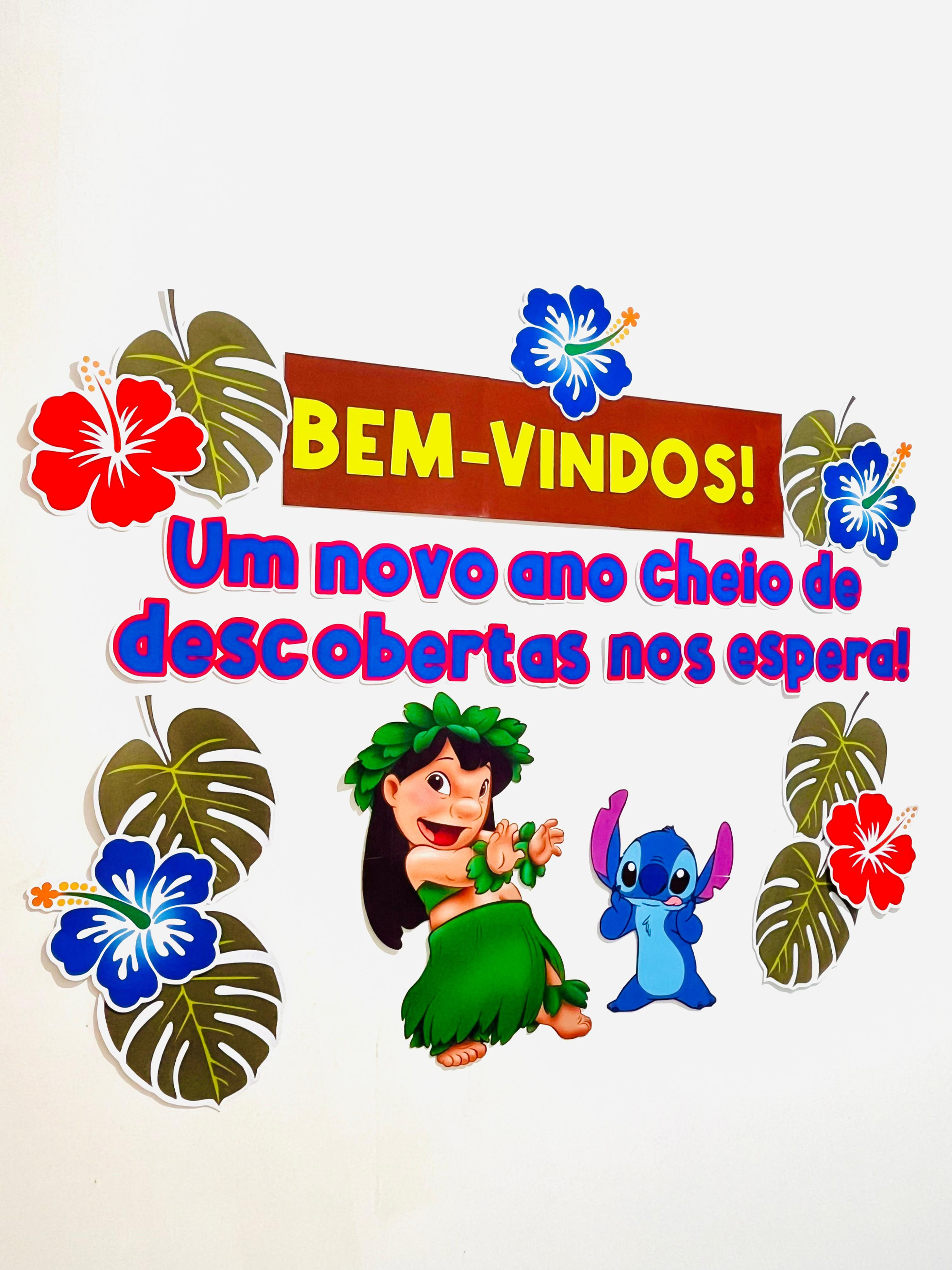 Painel Boas-vindas Tema Lilo e Stitch