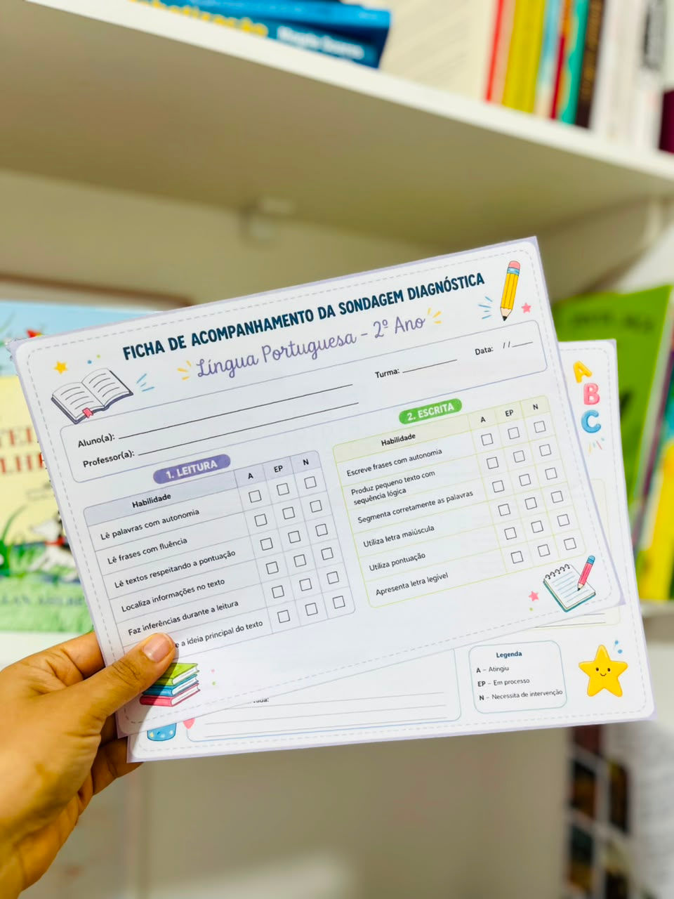Miniatura: SONDAGEM PORTUGUÊS 2º ANO + Ficha de acompanhamento