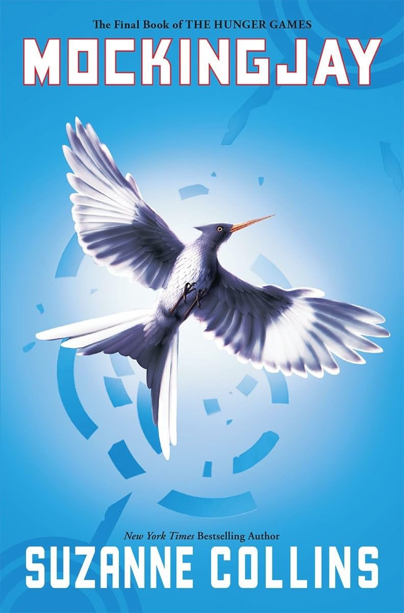 Mockingjay by Suzanne Collins book cover, book three in the Hunger Games