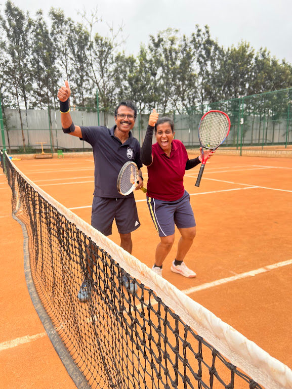 Winning mixed doubles gold Jan 2025