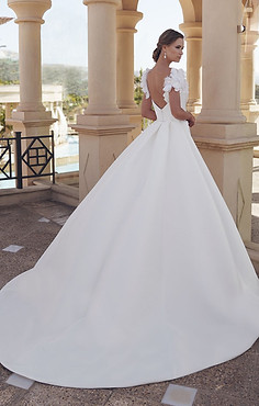 satin wedding dress