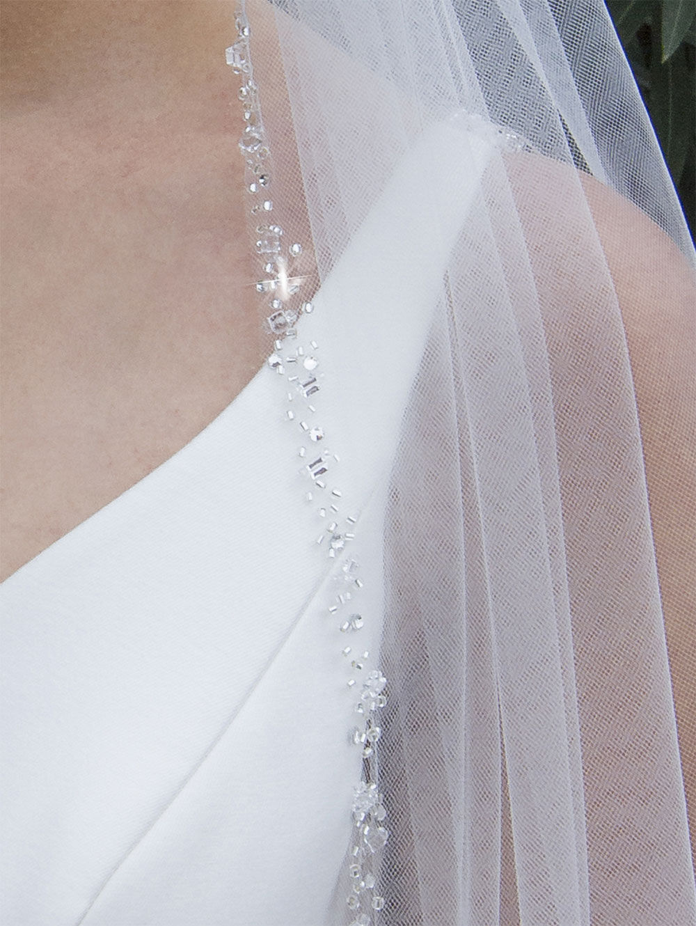 Long veil, sparkly veil, full length veil