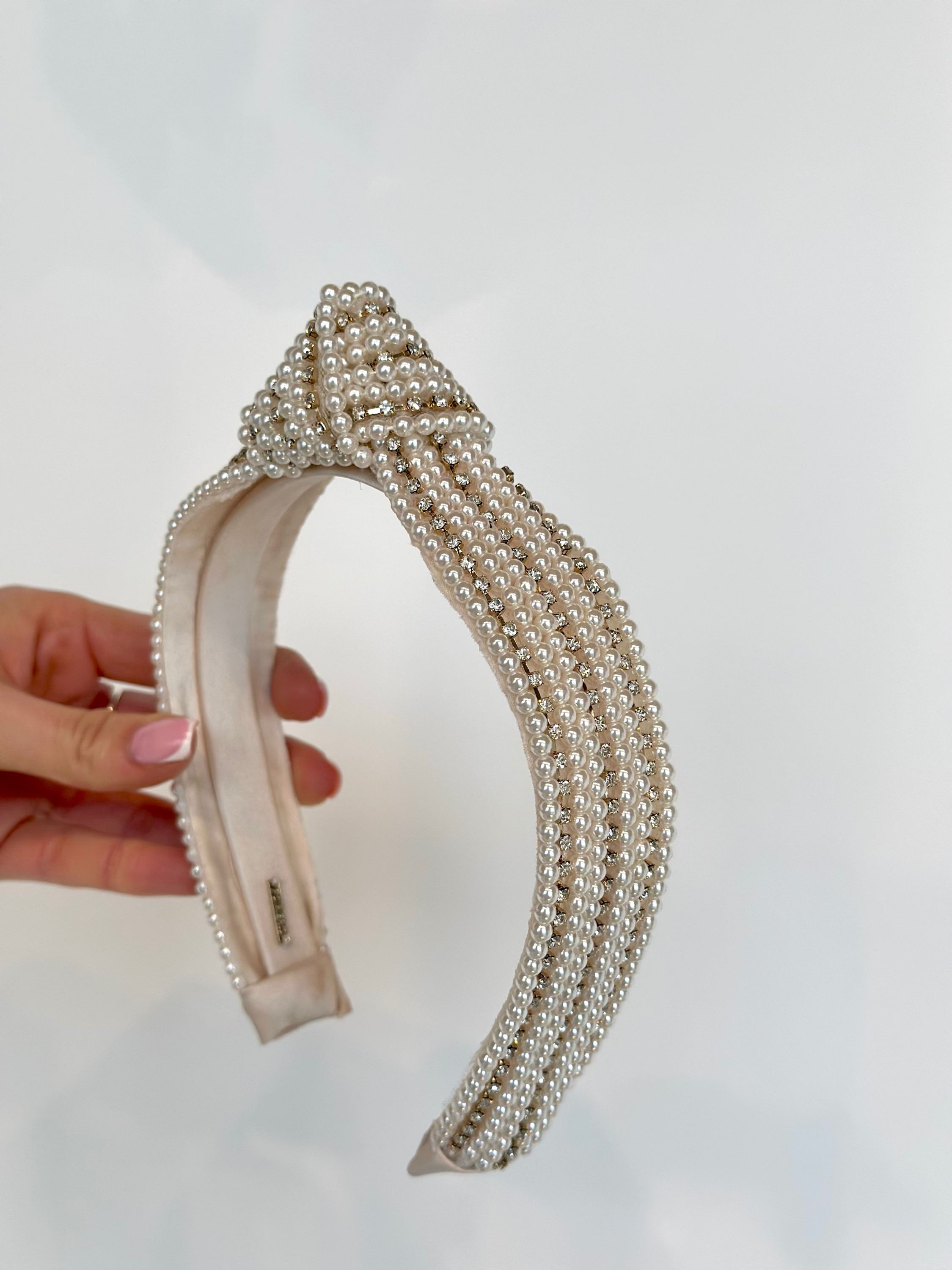 Pearl and Crystal Wedding Headband