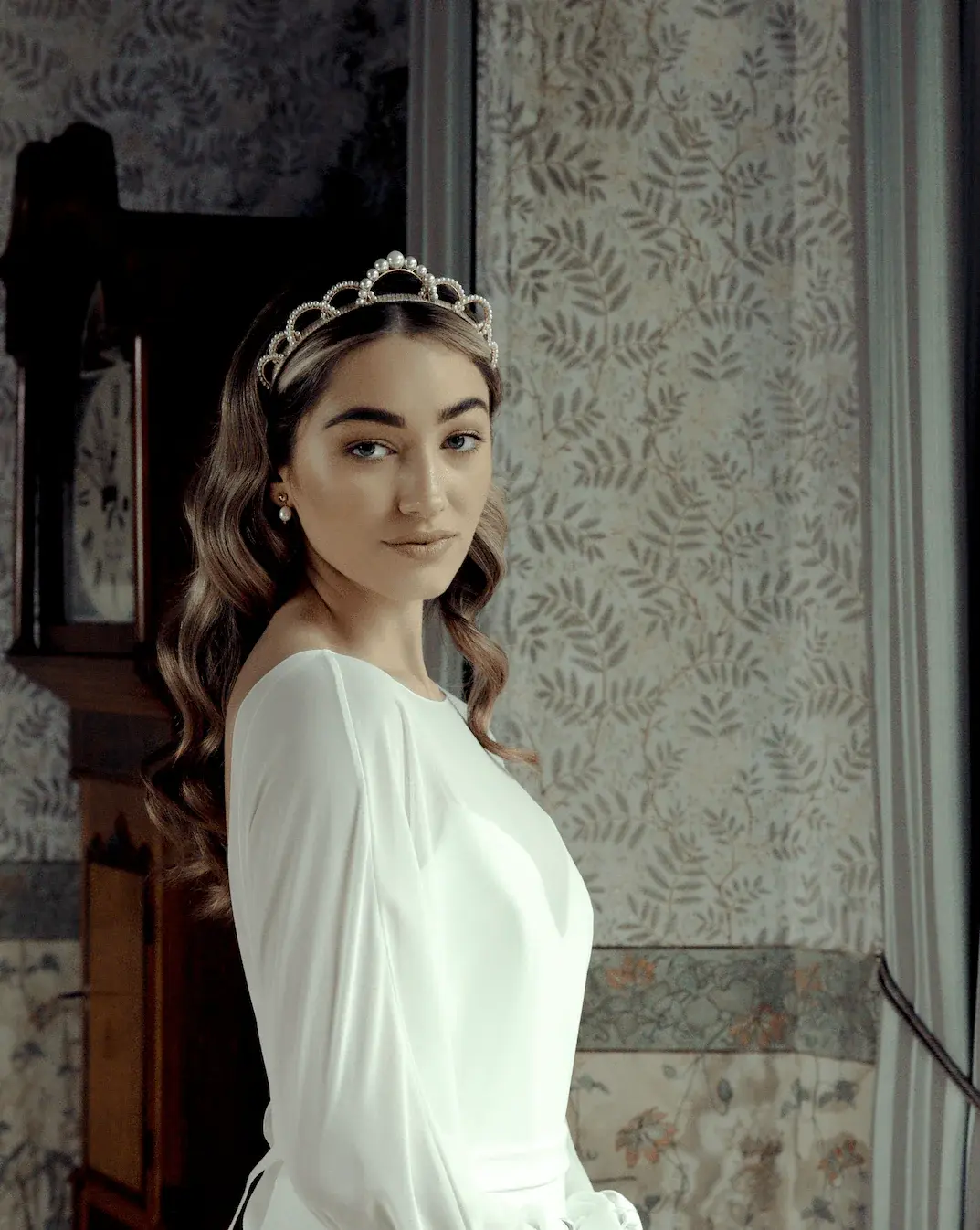 Pearl Bridal Tiara, Pearl wedding Accessories