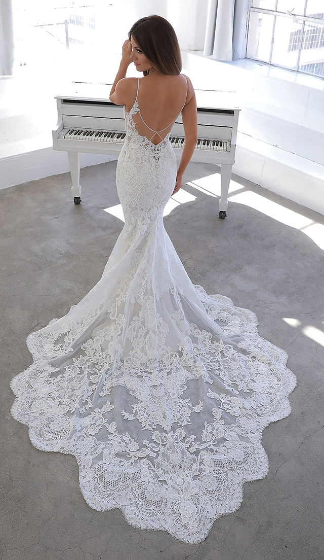 figure hugging sheath wedding dress 