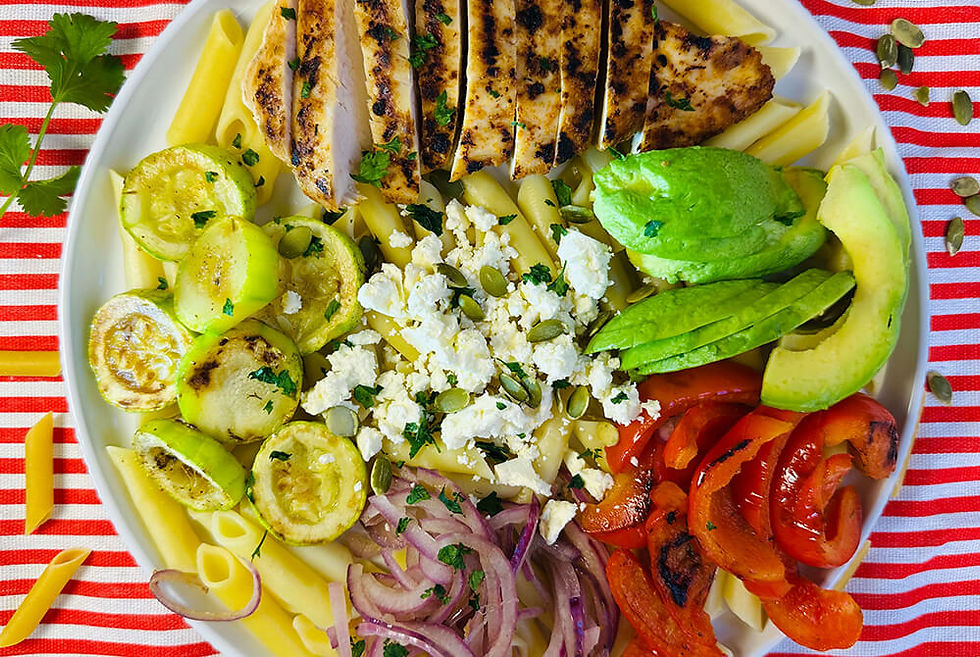 Healthy Fitness Meal: Rainbow Protein Pasta