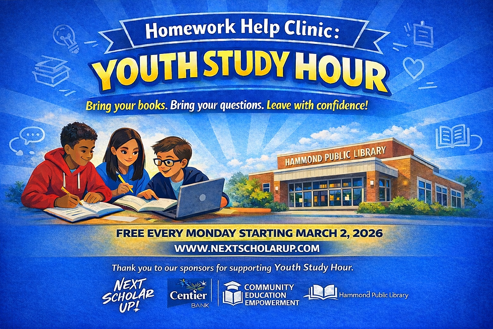 Homework Help Clinic: Next Scholar Up! Youth Study Hour