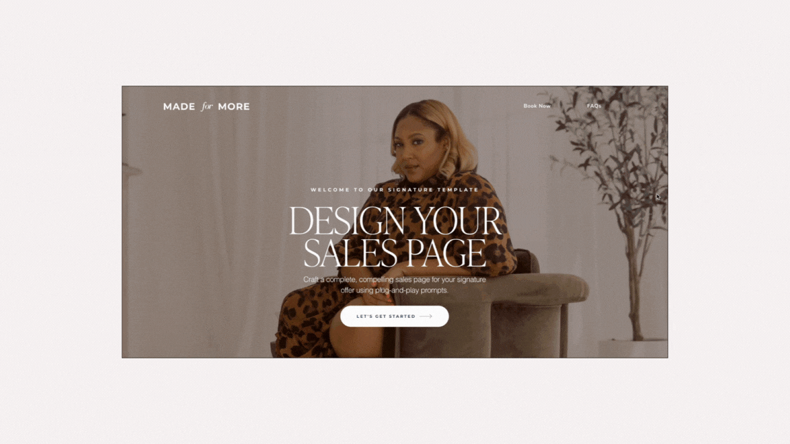 Signature Offer Sales Page Template