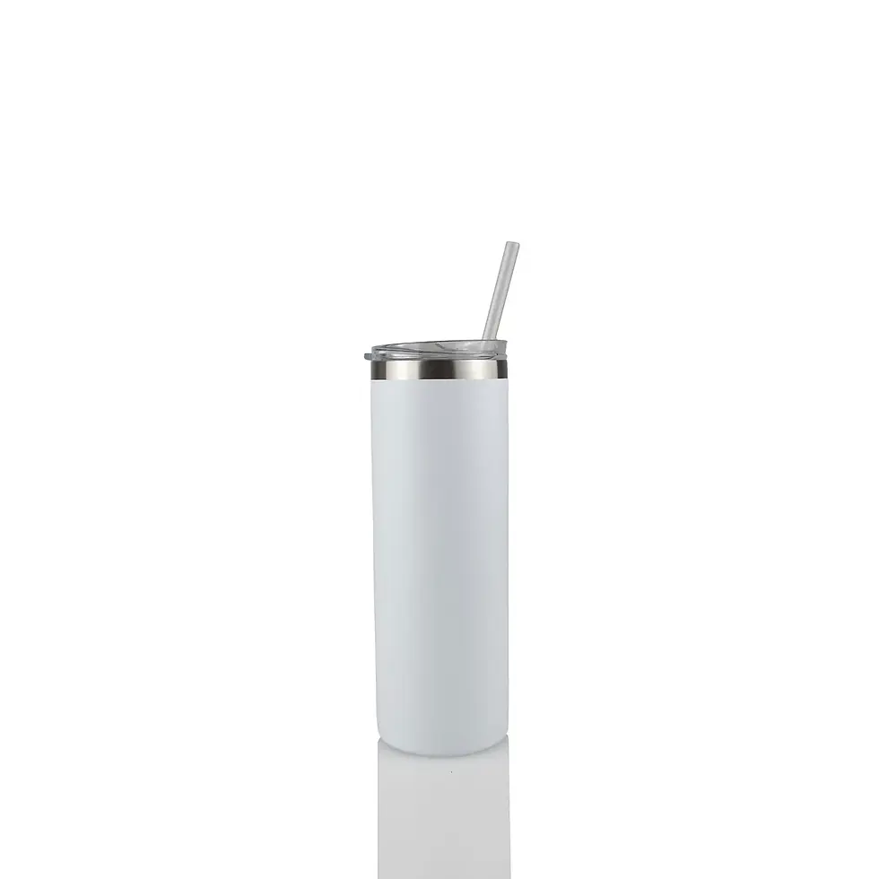 Thumbnail: 20oz skinny tumbler in white