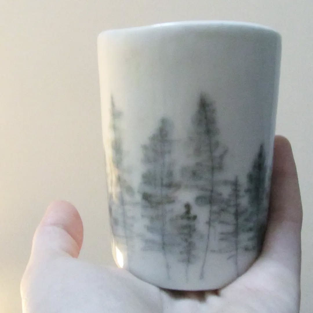 Tasse "FORêt" | gobelet en porcelaine émaillée