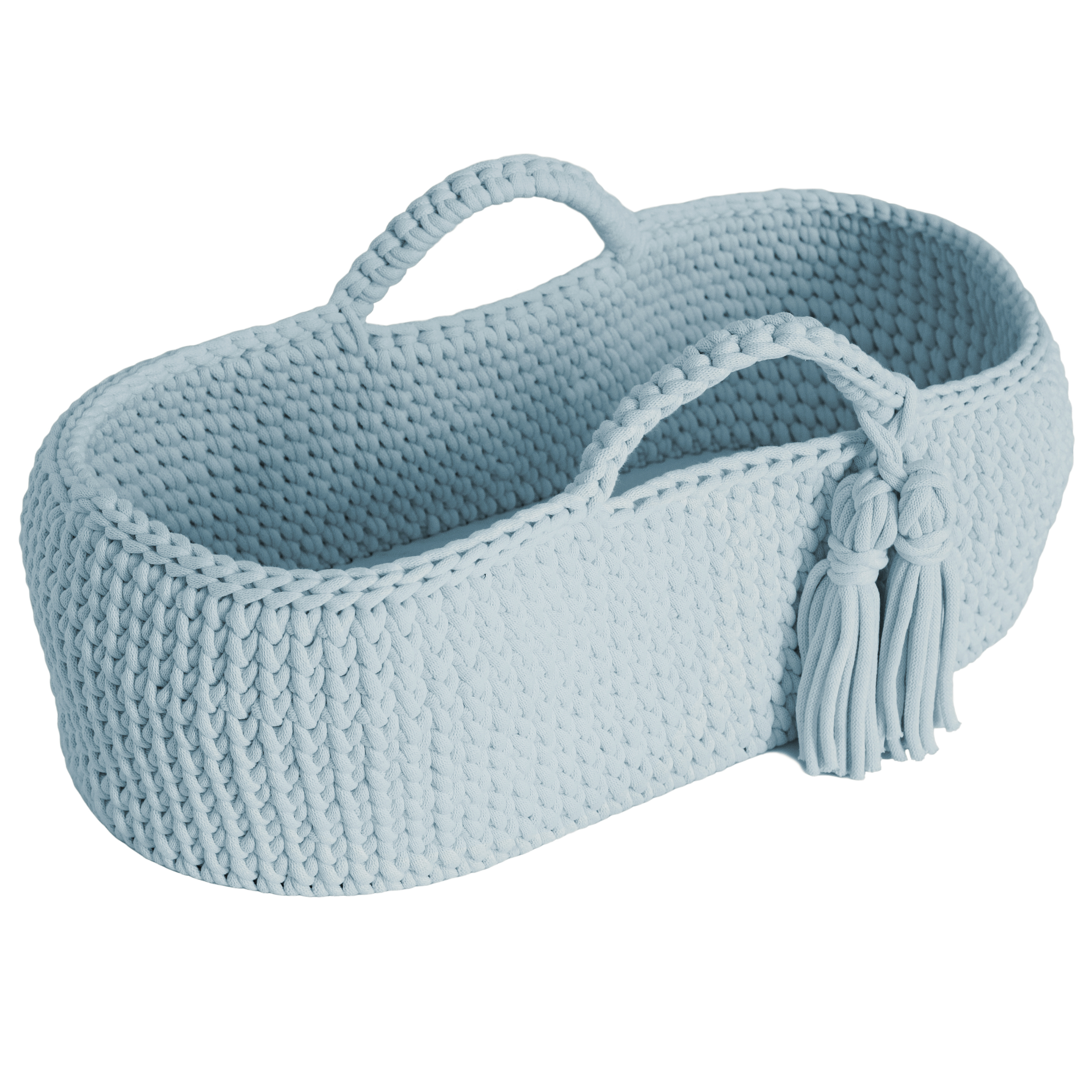 Moses Basket - Blue Misty