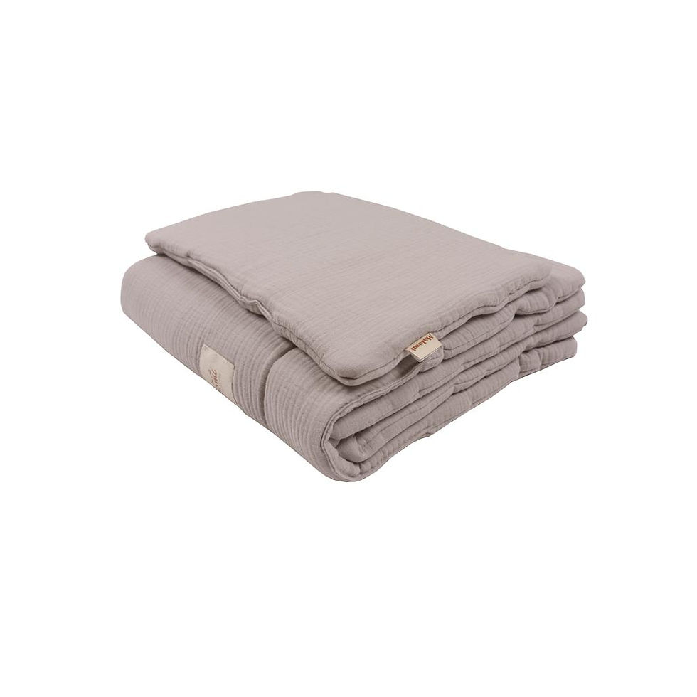 Thumbnail: MUSLIN BEDDING SET GREY - In colalboration with MalomiKids