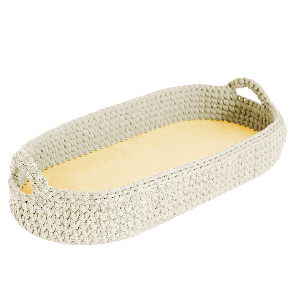 Thumbnail: changing basket for newborn, beige changing basket