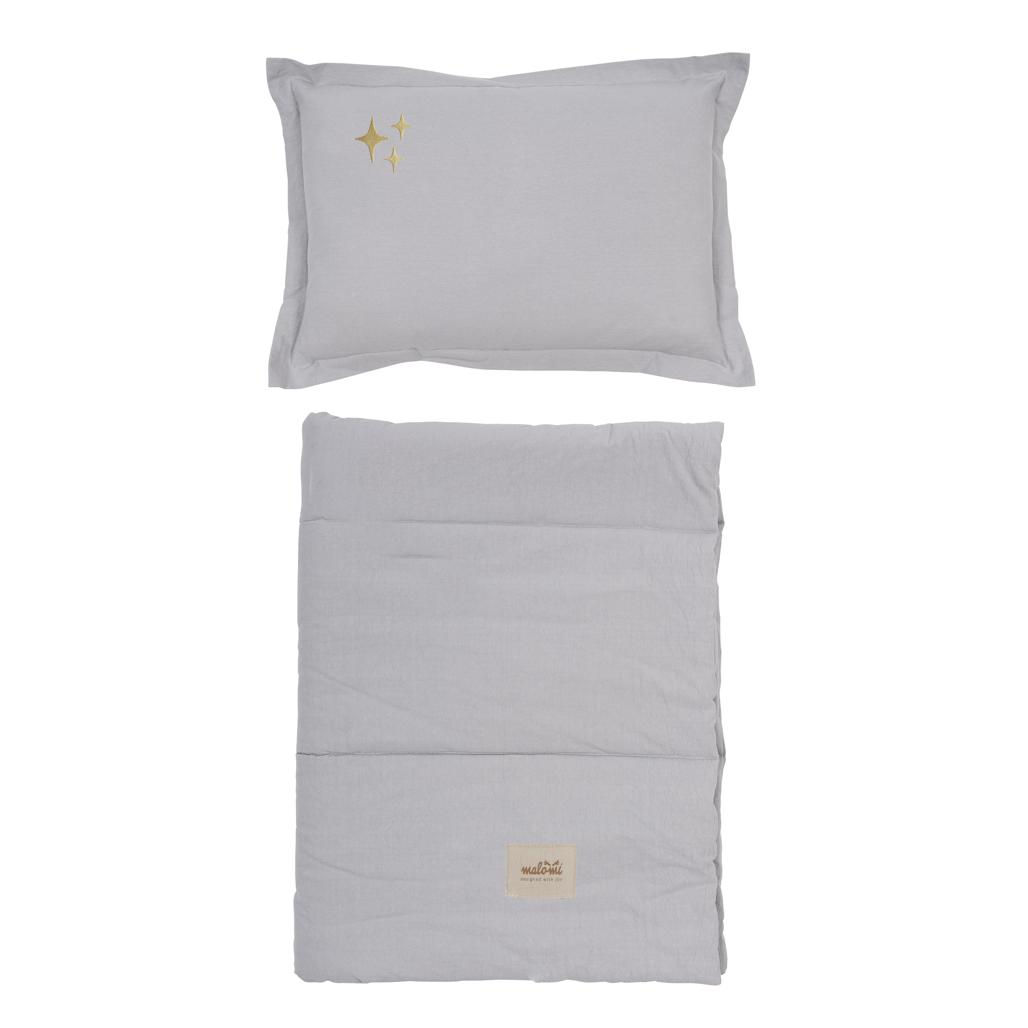 Parure de lit en coton lavé - Gris - Taille M