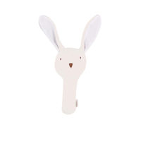 Malomi Kids Organic Rabbit Rattle in Cream