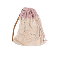 Malomi Kids Bamboo Terry Beach Backpack in Sand / Pink