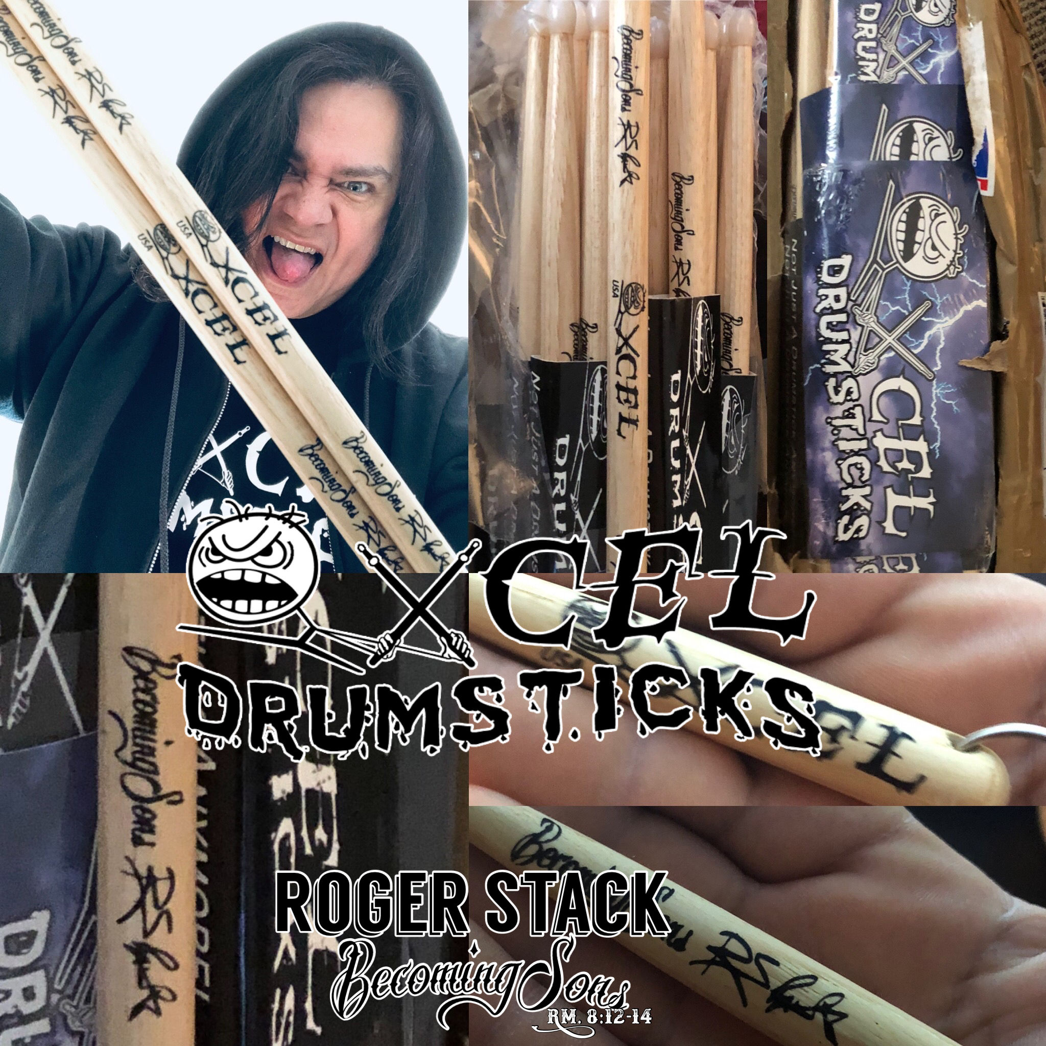 BecomingSons Roger Stack Signature Series Drumsticks