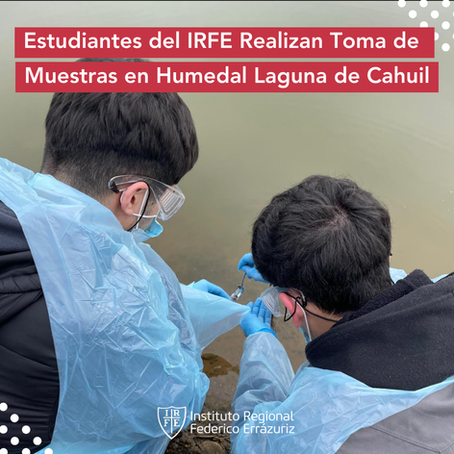 Estudiantes del IRFE Realizan Toma de Muestras en Humedal Laguna de Cahuil