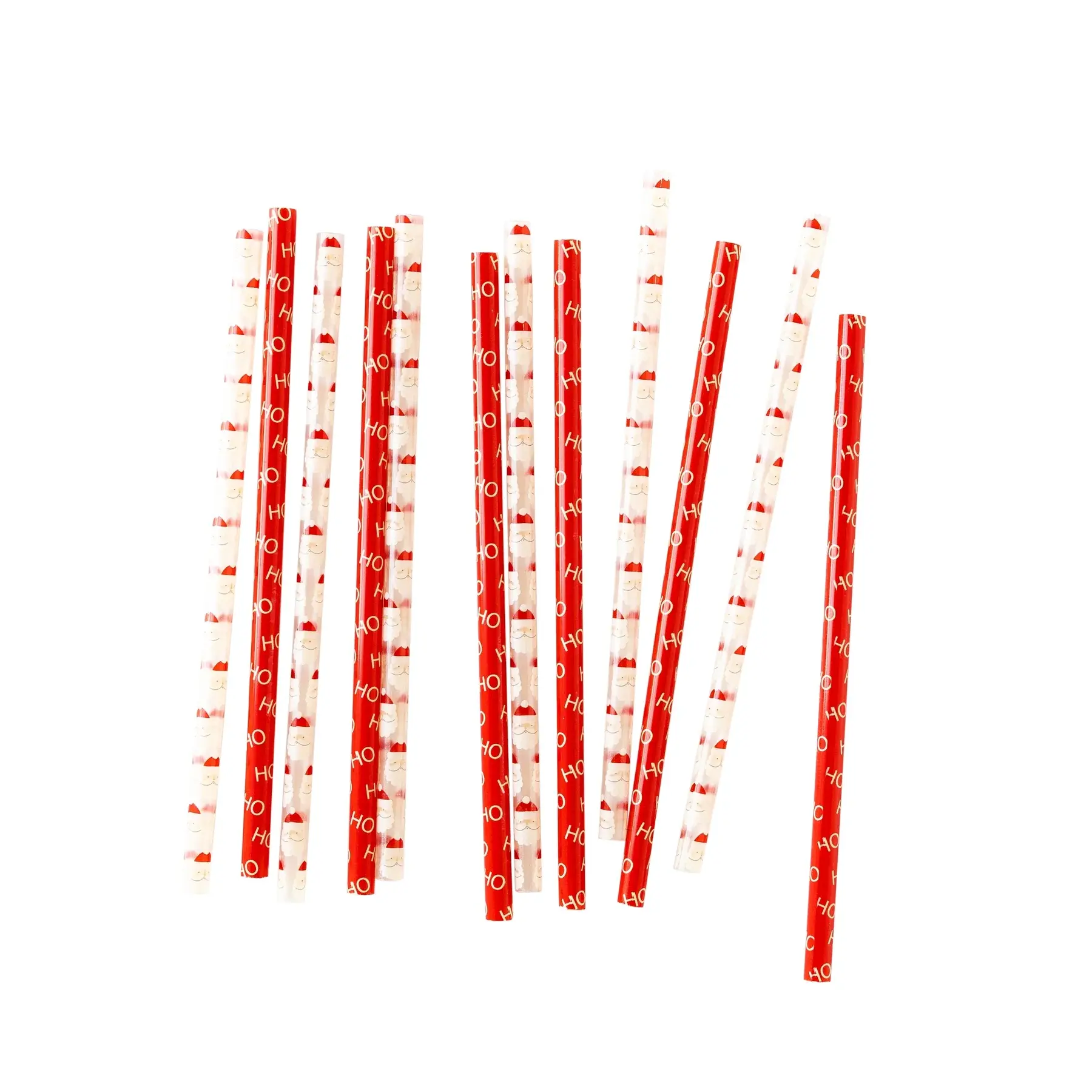 Santa Resusable Christmas Straws - Pack of 12