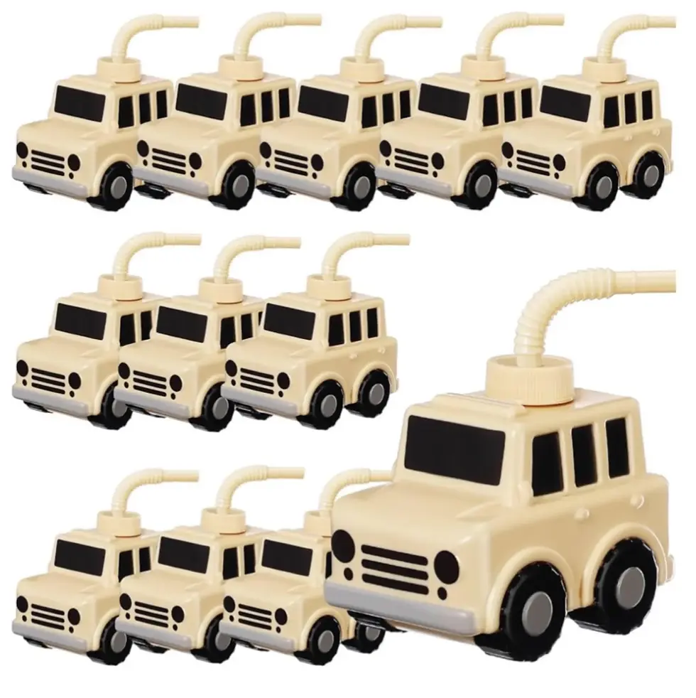 Thumbnail: Beige Plastic Safari Jeep Party Cups - Pack of 6