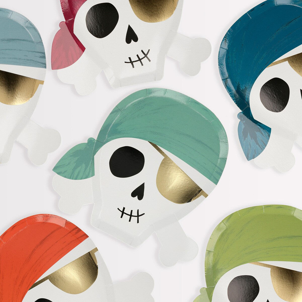 Pirate Skull Plates - Pack of 8