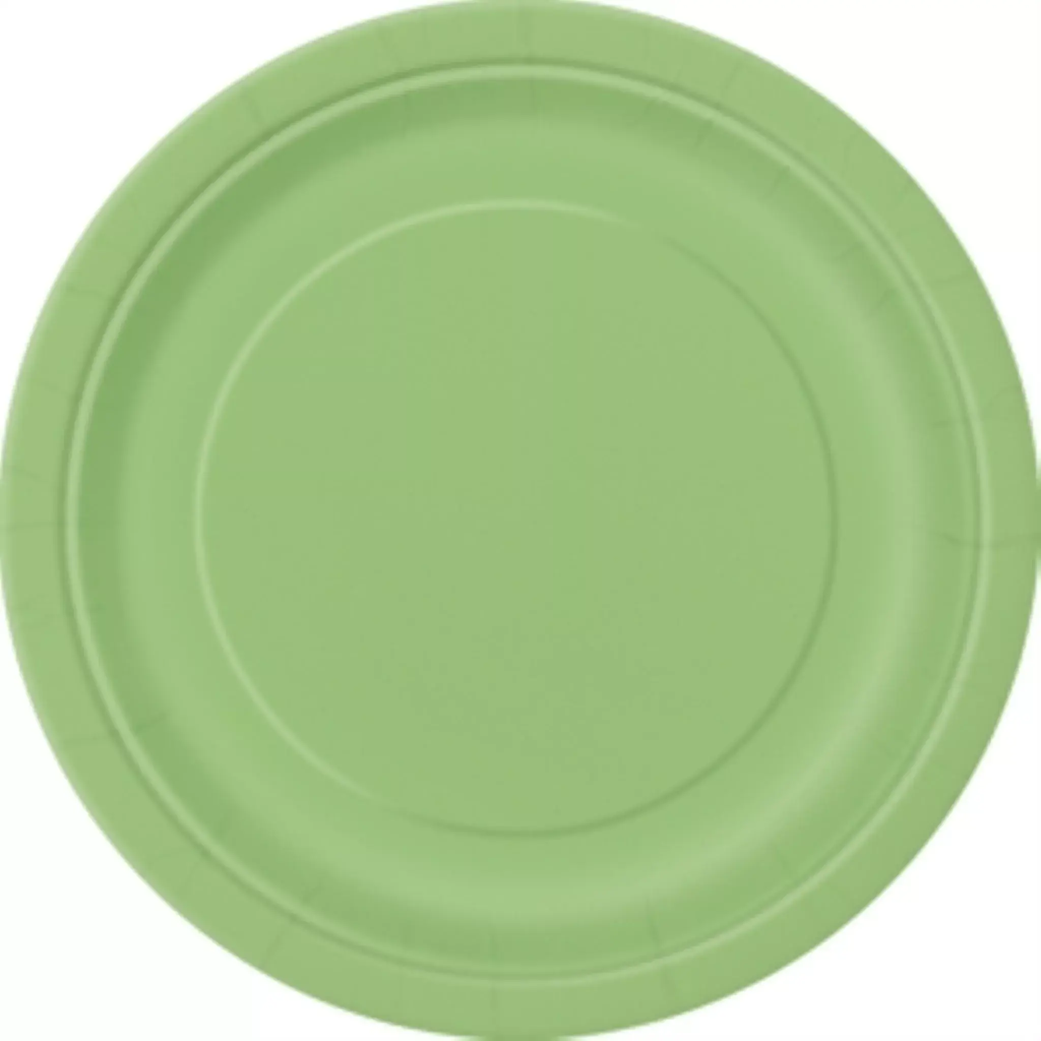 Lime Green 9" Round Paper Plates - Pack of 8