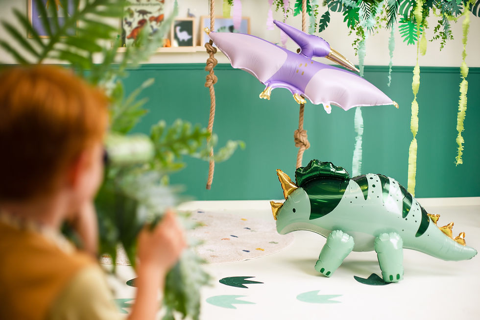 Thumbnail: Large Standing Foil Triceratops Dinosaur Party Balloon
