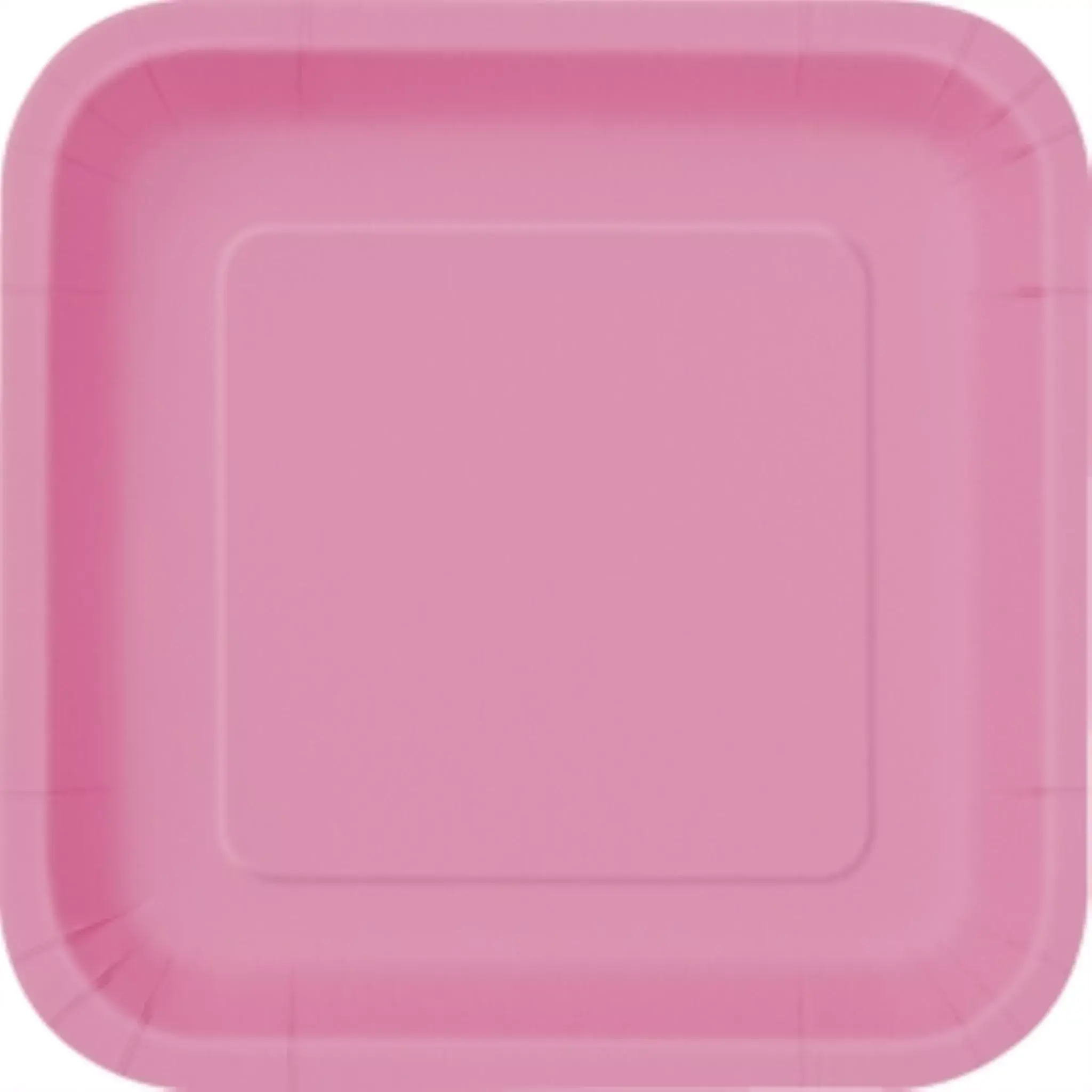 Hot Pink 9" Square Paper Plates - Pack of 14