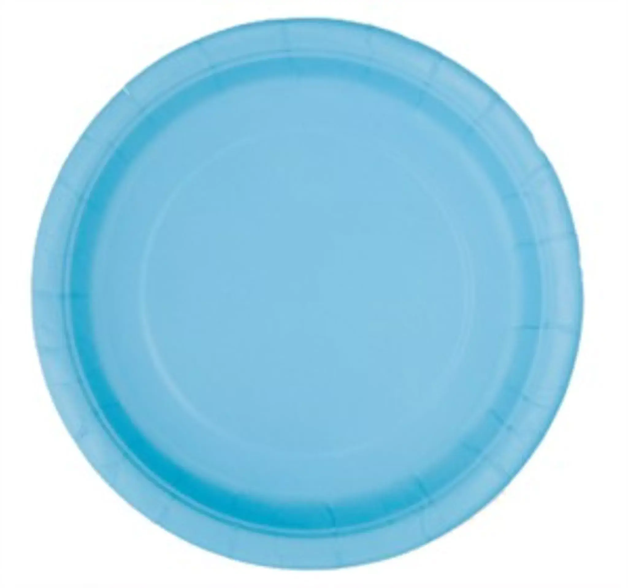 Powder Blue 9" Round Paper Plates - Pack of 8