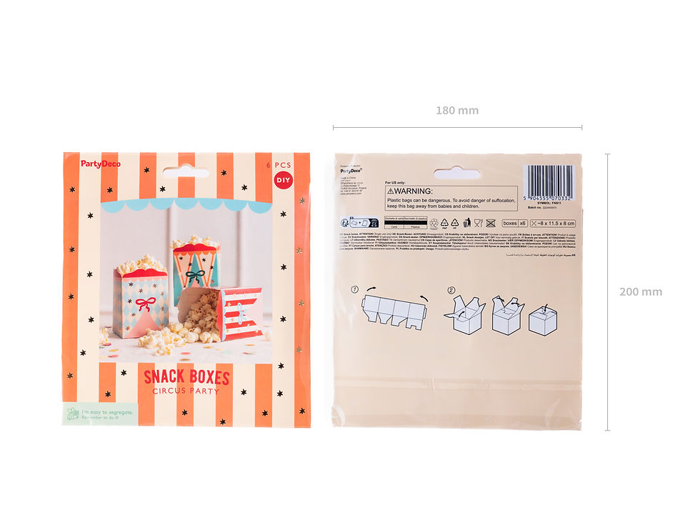 Thumbnail: Circus Snack Boxes - Pack of 6
