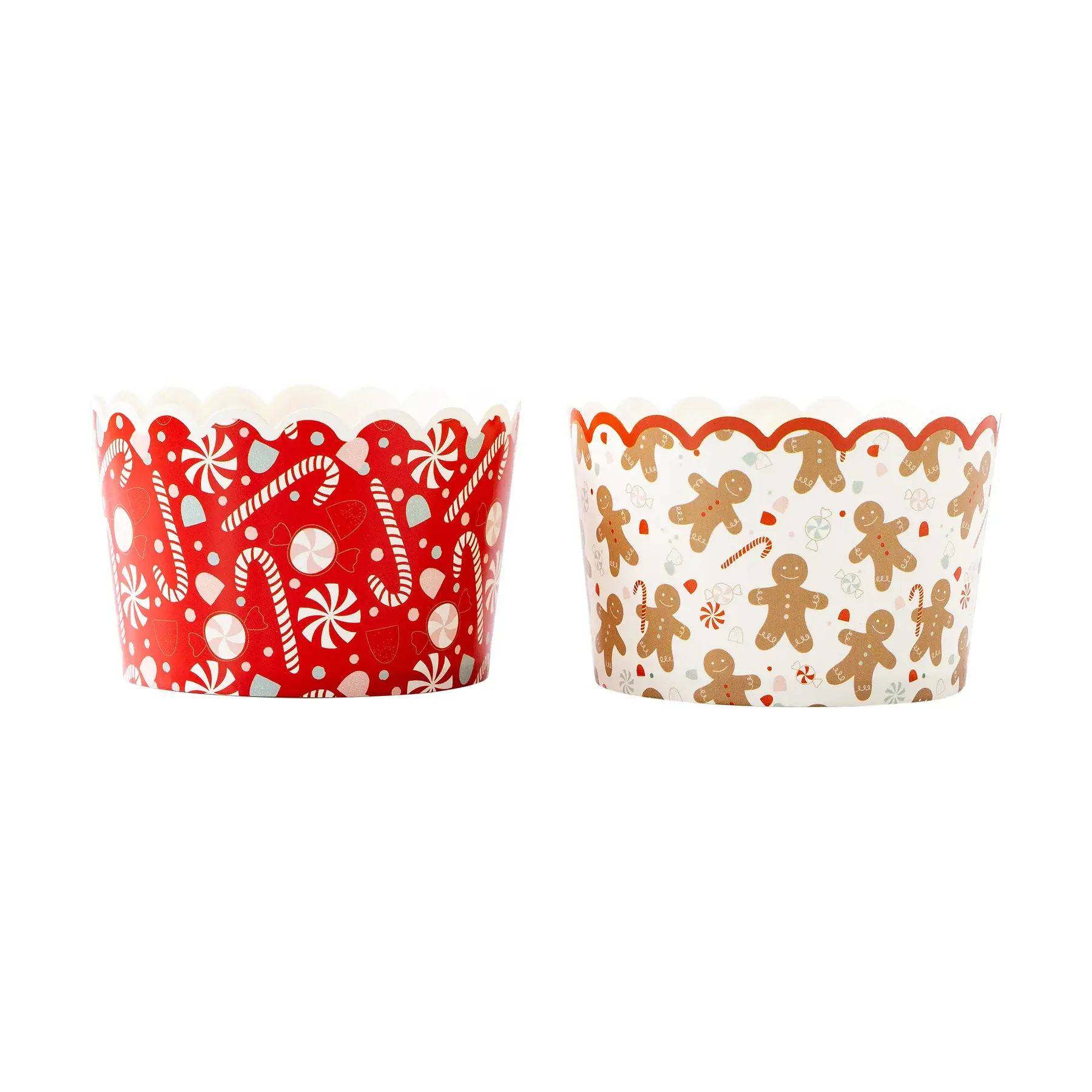 Gingerbread Man and Candy Cane Jumbo Cups - Pack of 40