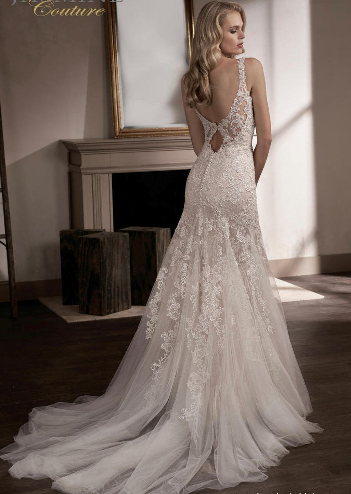 Sample Sale Jasmine Couture T192007 Size 20 Ivory/Champagne