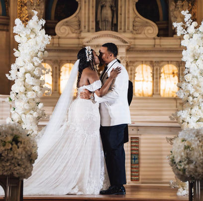 Detroit Bride in Morilee mermaid dress