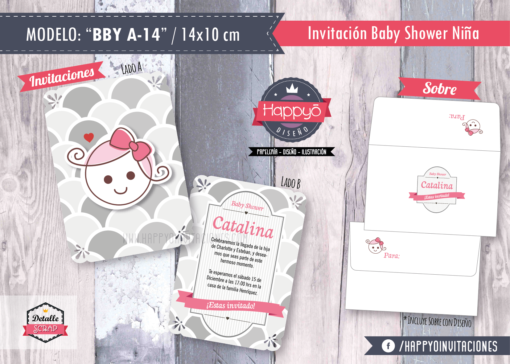 Invitación Baby Shower Niña
