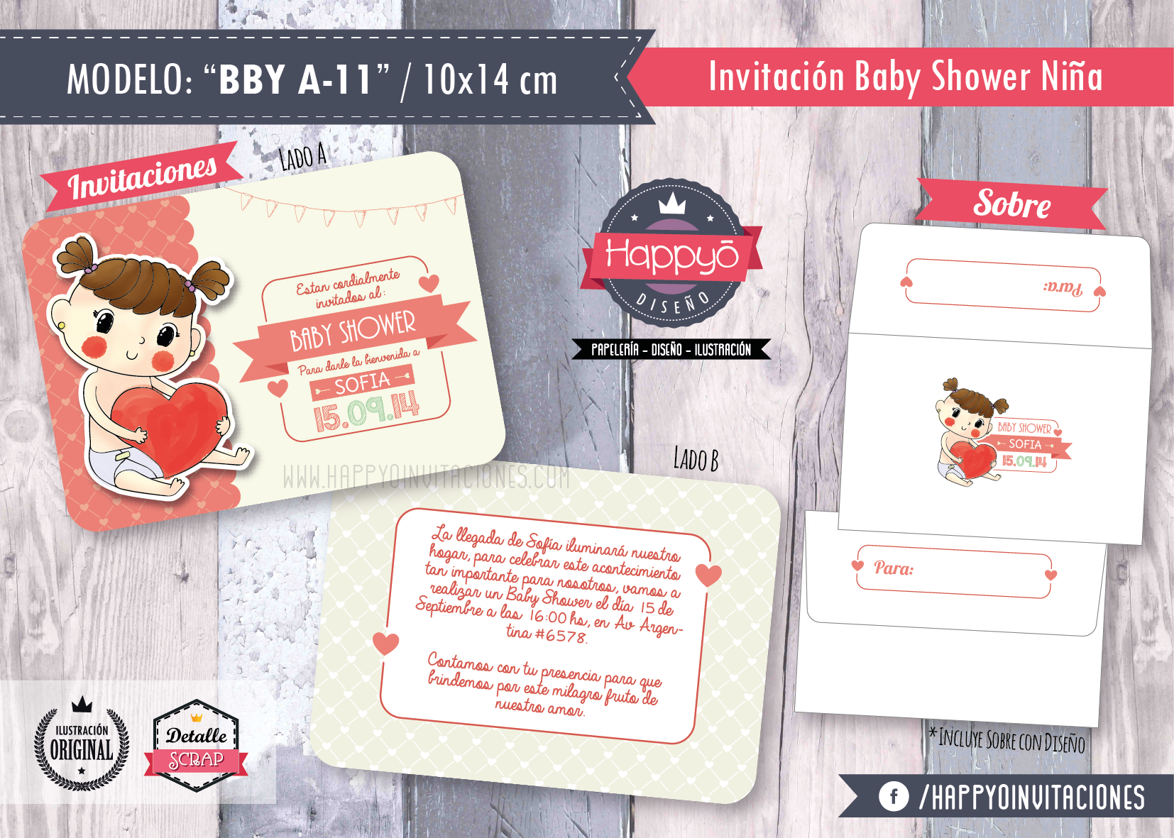Invitación Baby Shower Niña