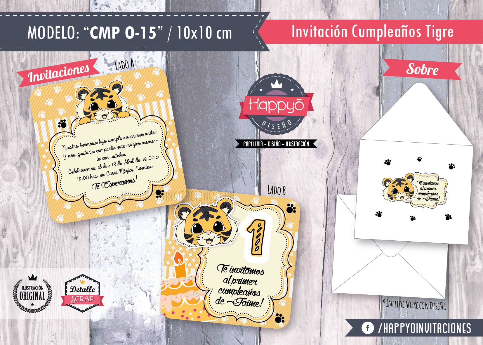 Invitación Cumpleaños "Tigre"