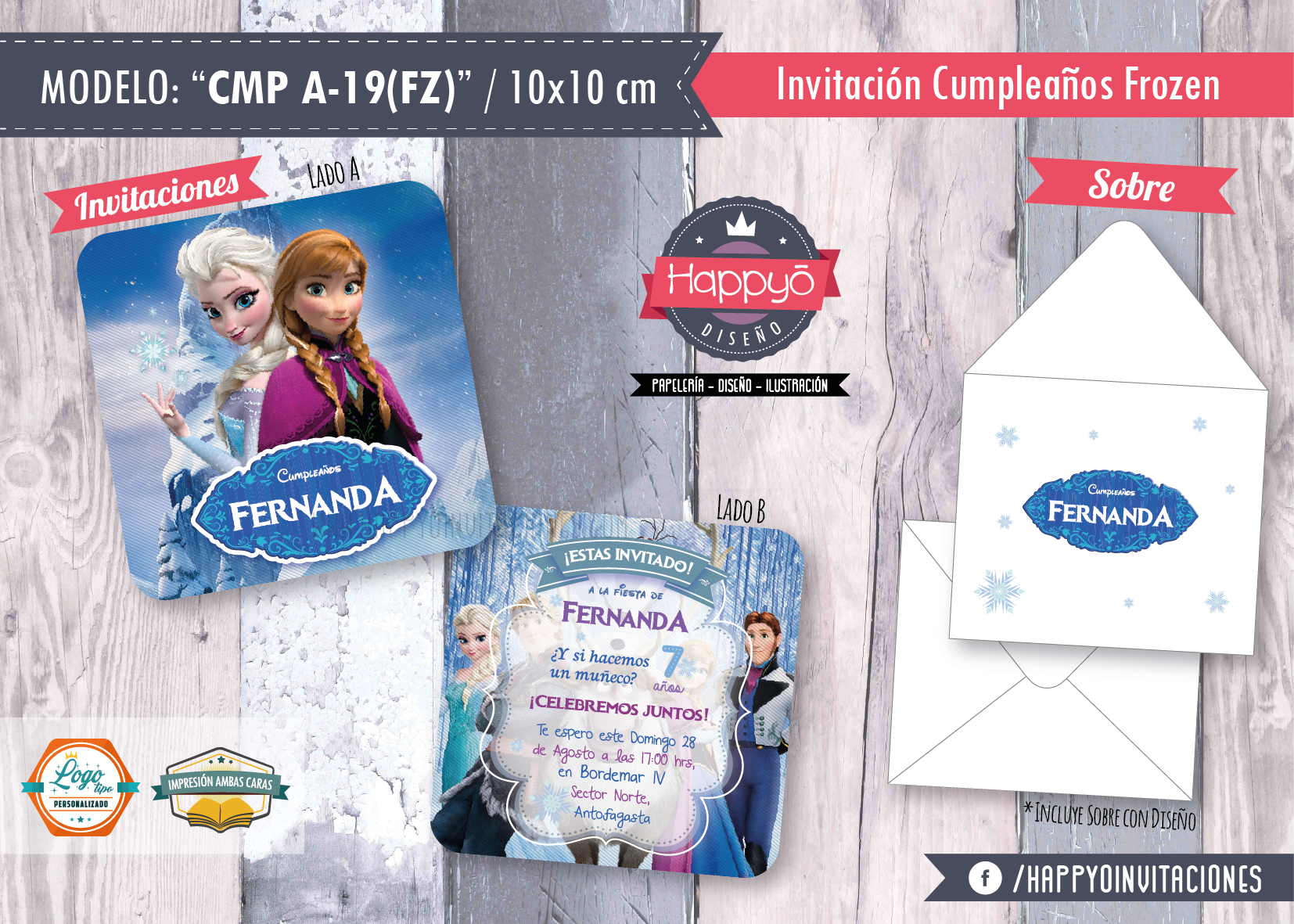 Invitación Cumpleaños "Frozen"