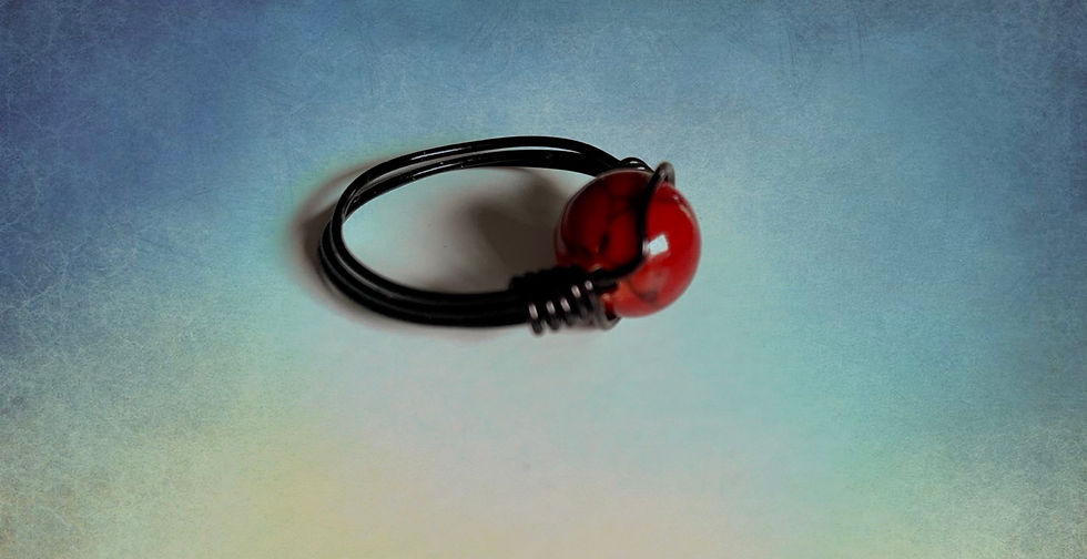 Thumbnail: Blood Red Stone Ring