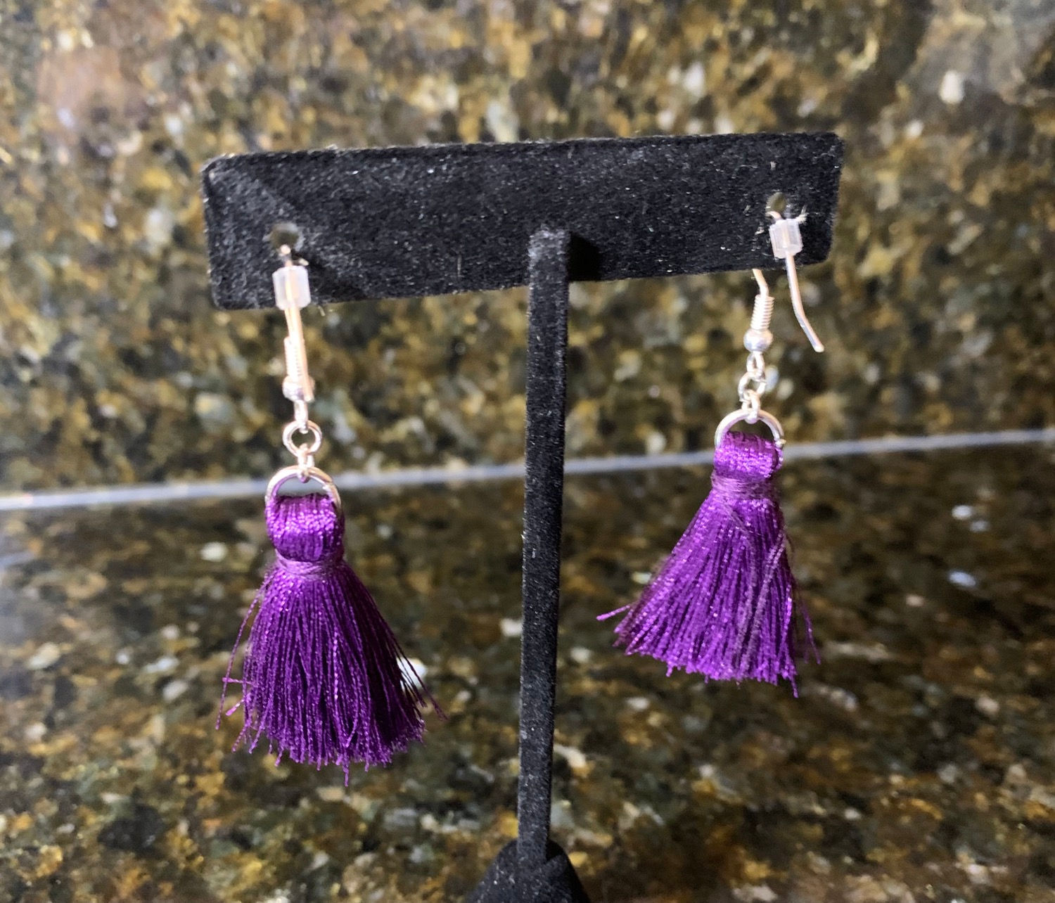 Grape Tassel Earrings