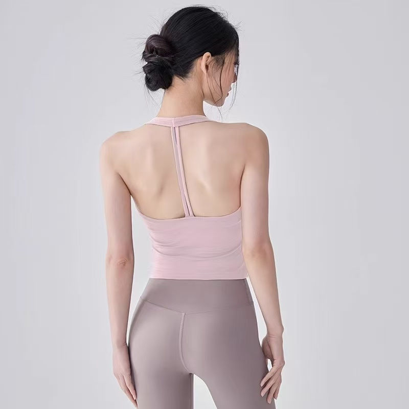 Miniatura: Fitness Vest T-shaped Backless Gathering Fitness Gym Running Shock-proof and Qui
